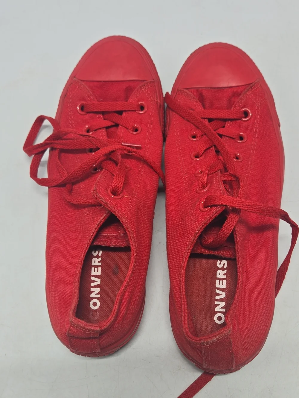 Converse Low-Top Canvas Sneakers Triple Red 10W 8M - Picture 3 of 9